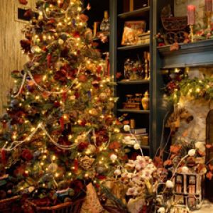 Decoração Aconchegante de Árvore de Natal