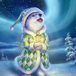 Urso Polar Fofo no Inverno