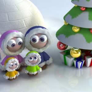 Família de Natal Fofa
