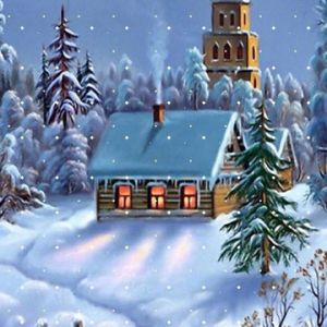 Cabana de Inverno na Neve