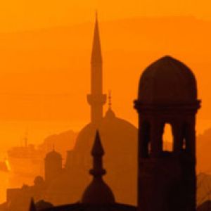 Silhueta de Istambul ao Pôr do Sol