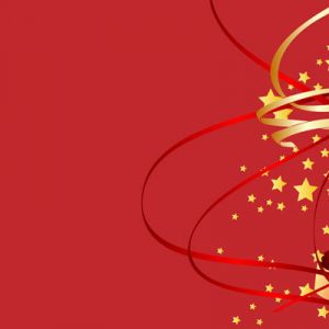 Decorações Festivas Vermelhas e Douradas