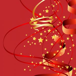 Design Festivo Vermelho e Dourado