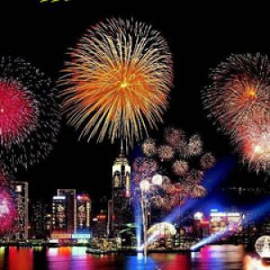 Celebração de Fogos de Artifício de Ano Novo