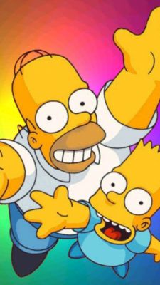 Diversão com Homer e Bart Simpson
