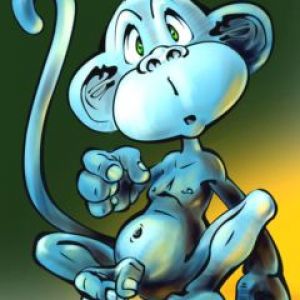 Macaco de Desenho Animado Fofo