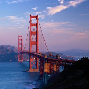 Ponte Golden Gate ao Pôr do Sol