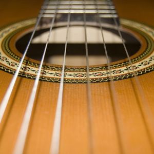 Guitarra Acústica em Close-Up