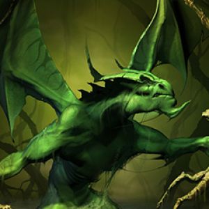 Arte Fantástica do Dragão Verde