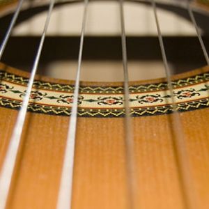 Close-Up de Guitarra Acústica