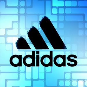 Logo Adidas em Fundo Azul