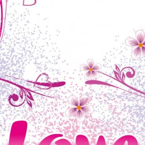 Design Floral Romântico do Amor
