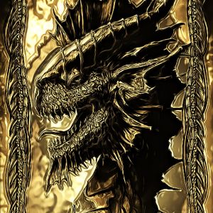 Ilustração de Dragão Dourado
