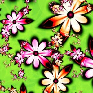 Design Abstrato de Flores Coloridas