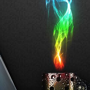 Fumaça Colorida de Xícara de Café
