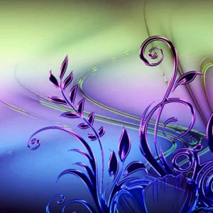 Design Floral Abstrato Colorido