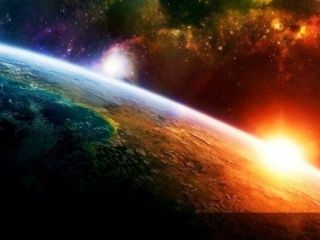 Deslumbrante Amanhecer Espacial