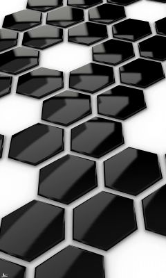 Padrão Hexagonal Preto