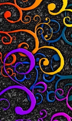 Design Abstrato com Espirais Coloridas