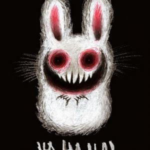 Ilustração de Coelho Assustador