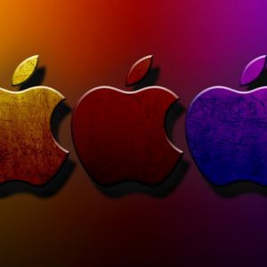 Papel de Parede Colorido do Logo Apple