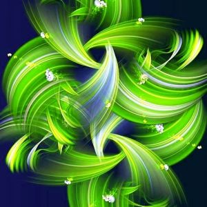 Vórtices Abstratos Verdes Vibrantes