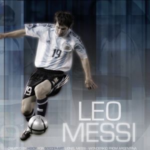 Arte de Futebol de Lionel Messi