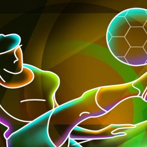 Jogador de Futebol Neon