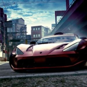 Carro Esportivo Vermelho em Ambiente Urbano