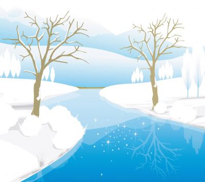 Paisagem de Inverno com Rio