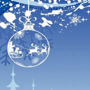 Ornamento de Natal e Flocos de Neve