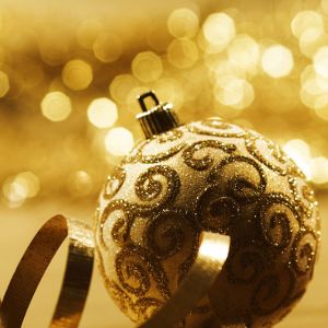 Ornamento de Natal Dourado
