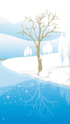 Paisagem de Inverno com Reflexo