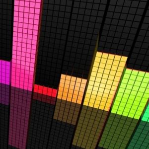 Visualização de Onda Sonora Colorida