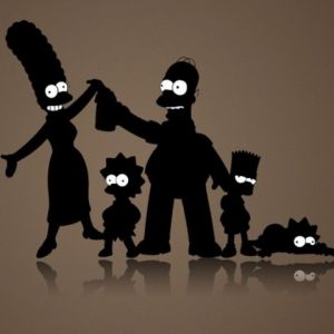 Silhueta da família Simpson