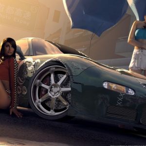 Garotas Estilosas com Carro Esportivo
