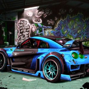 Carro Esportivo Modificado Azul