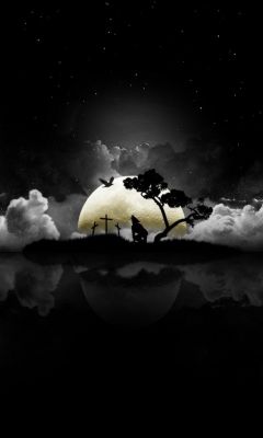 Paisagem Lunar com Nuvens
