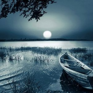 Lago Sereno Iluminado pela Lua