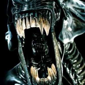 Close-up de uma criatura alienígena