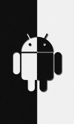 Logo Android em preto e branco