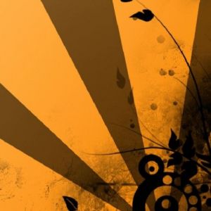 Design Abstrato Laranja Estiloso