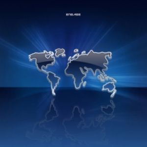 Design Abstrato do Mapa Mundial