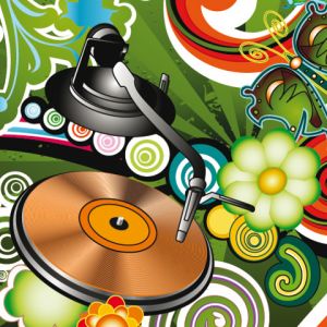Arte Musical Colorido em Vinil