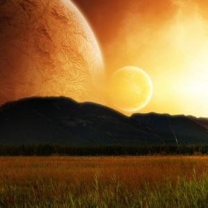 Paisagem Espacial Impressionante