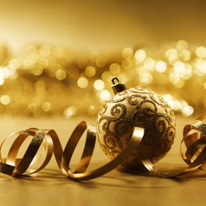 Ornamento de Natal Dourado