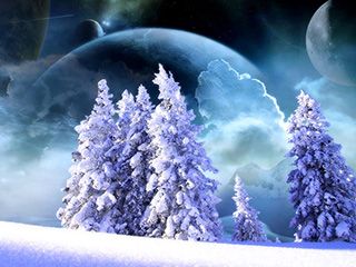 Paisagem Nevada com Planetas