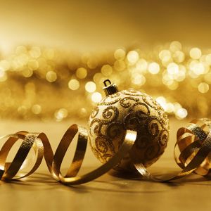 Ornamento de Natal Dourado