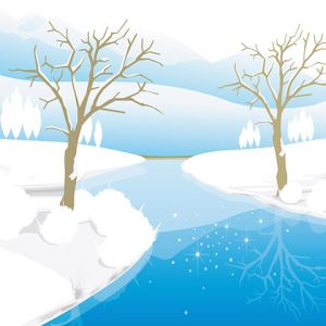 Paisagem de Inverno com Rio