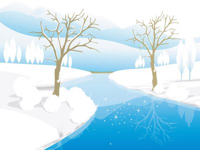 Paisagem de Inverno com Rio